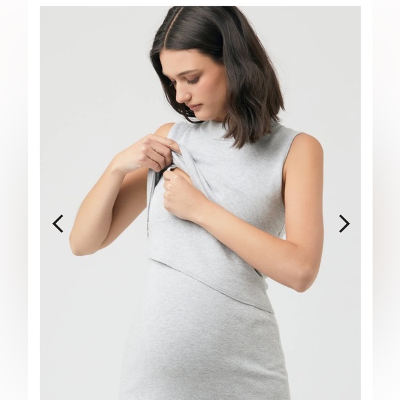 RIPE LAYERED SWEATER KNIT MATERNITY & NURSING DRESS M - Picture 3 of 8